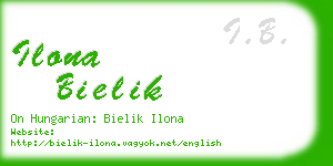 ilona bielik business card